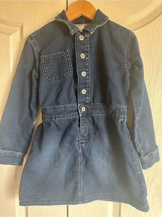 OshKosh B'gosh Other - OshKosh B'gosh Girls Blue Denim Shirt Dress 5T Collared Long Sleeve Pocket